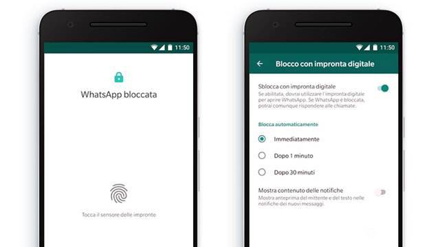 Come attivare il blocco delle impronte digitali su WhatsApp in Android