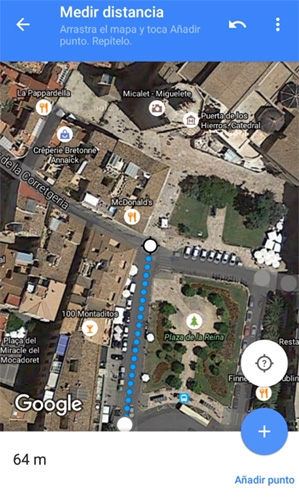 misura -distance-google-maps-on-Android 